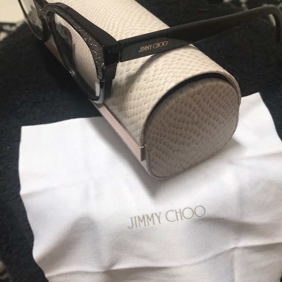 JimmyChoo Eyeglasses NWOT w/ Case & cleaning cloth - Picture 7 of 8
